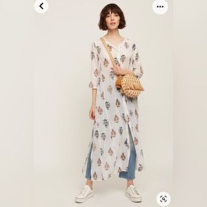 Roller Rabbit Klokke Flower Anu long kurta/caftan/dress. Size XL.